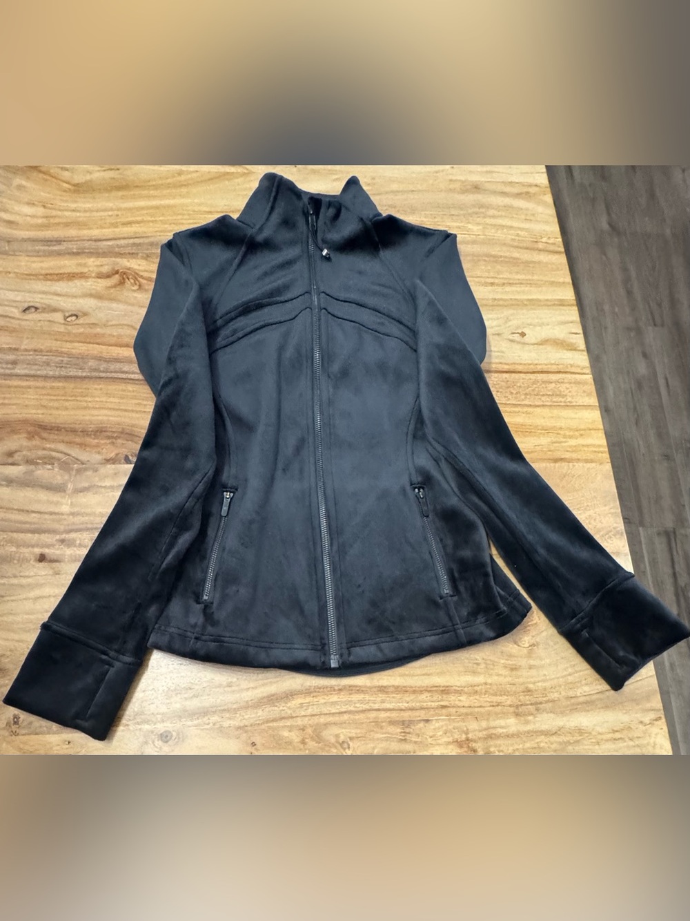 Rare lululemon Velour Velvet Define Jacket Sleek Black - Size 4 - NWOT